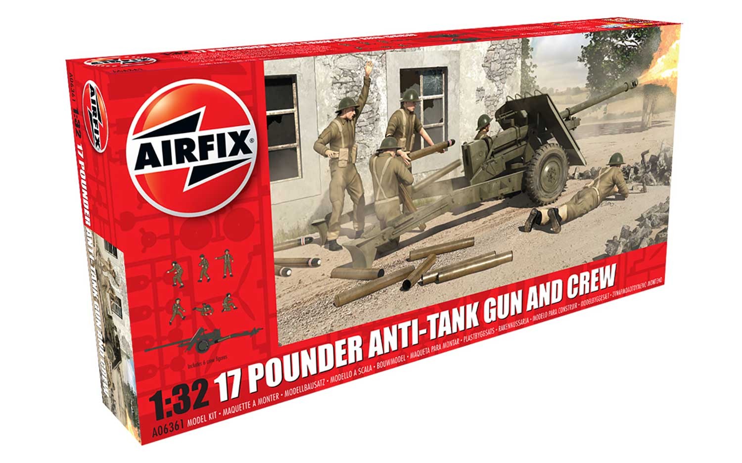 Airfix - 17 Pounder Anti-Tank Gun and Crew löveg makett Airfix - 17 Pounder Anti-Tank Gun and Crew löveg makett