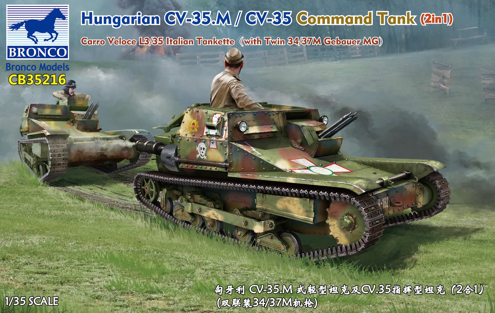 Bronco - Hungarian CV-35.M/CV-35 Command tank (2in1) Bronco - Hungarian CV-35.M/CV-35 Command tank (2in1)