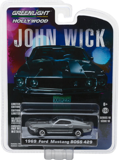 Greenlight - 1969 Ford Mustang BOSS429 Hollywood Series 18 - John Wick (2 Greenlight - 1969 Ford Mustang BOSS429 Hollywood Series 18 - John Wick (2