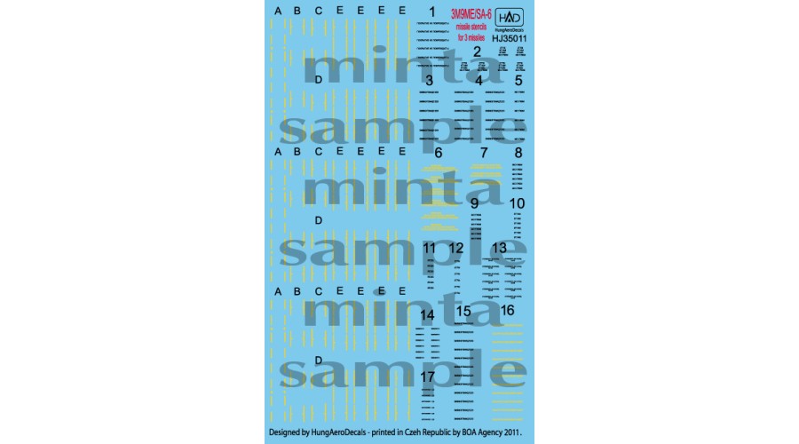 HAD - 3M9ME/Sa-6 Missiles stencils HAD - 3M9ME/Sa-6 Missiles stencils