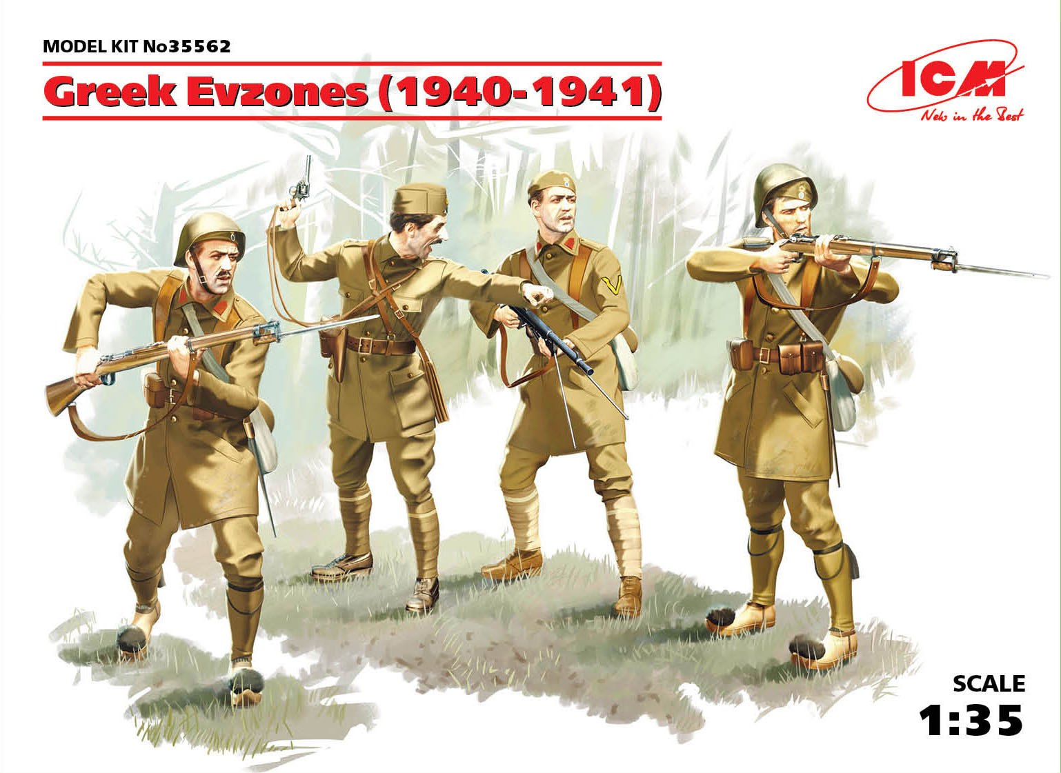 ICM - Greek Evzones (1940-1941) (4 figures) ICM - Greek Evzones (1940-1941) (4 figures)