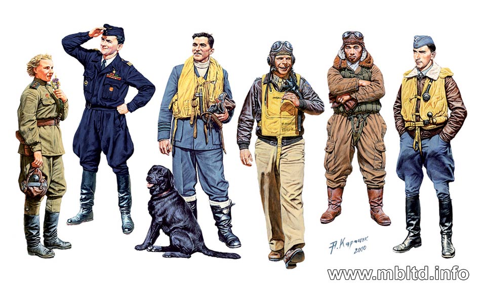 MasterBox - Famous WWII pilots set MasterBox - Famous WWII pilots set