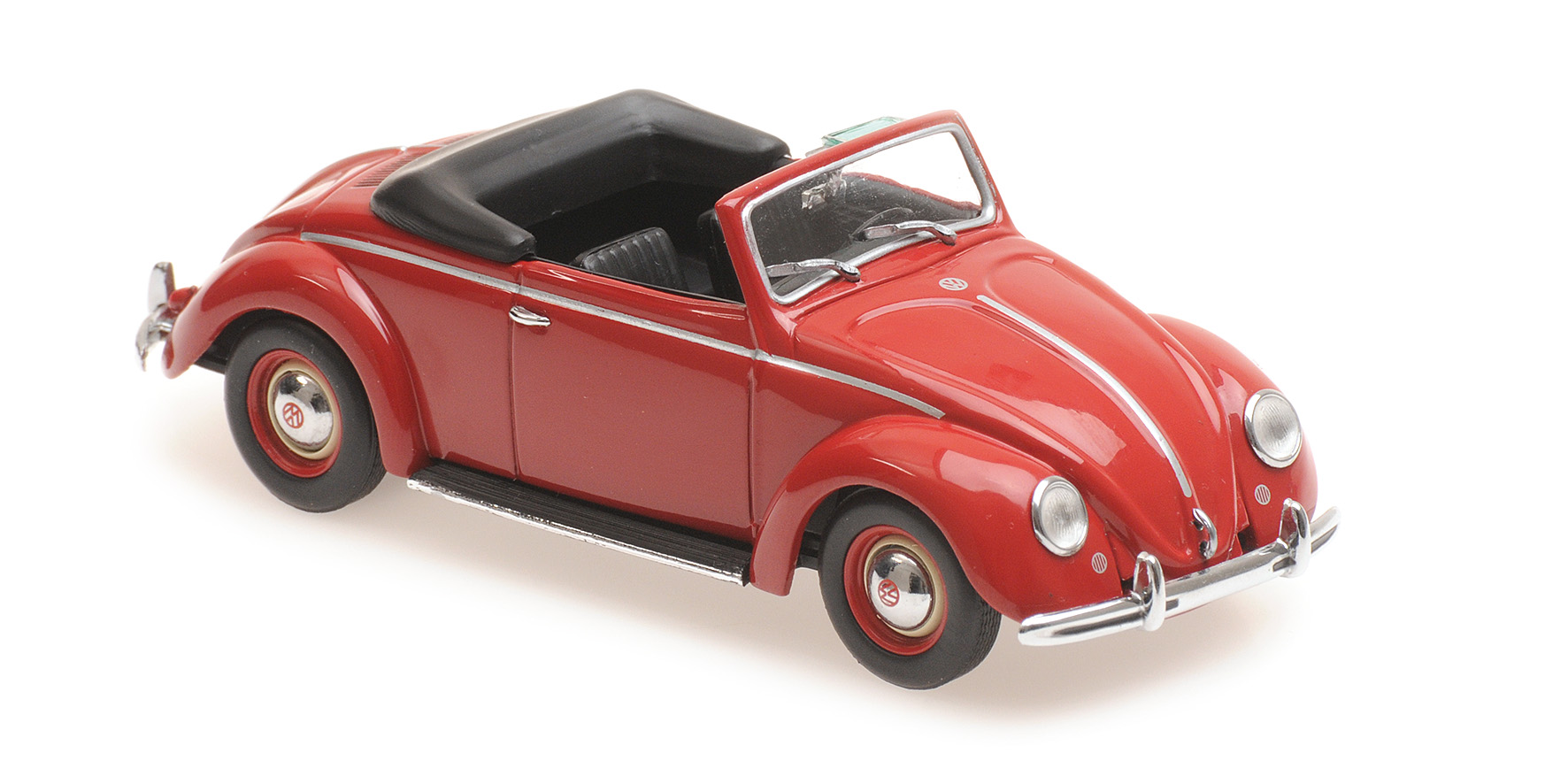 Maxichamps - VOLKSWAGEN HEBMÜLLER-CABRIOLET - 1950 - RED Maxichamps - VOLKSWAGEN HEBMÜLLER-CABRIOLET - 1950 - RED