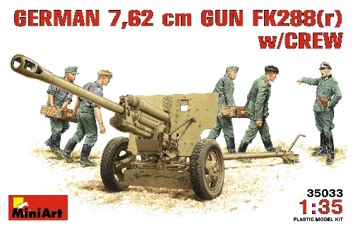 MiniArt - Deutsches 7,62 cm Geschütz FK288 w/CREW MiniArt - Deutsches 7,62 cm Geschütz FK288 w/CREW