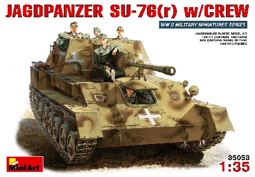 MiniArt - Deutscher Jagdpanzer SU-76 (r) mit Crew MiniArt - Deutscher Jagdpanzer SU-76 (r) mit Crew