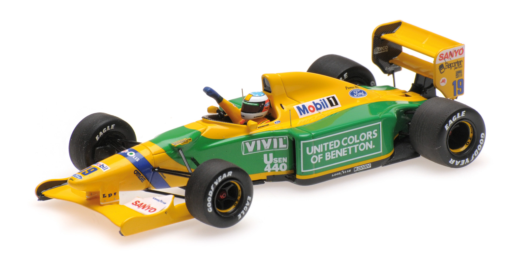 Minichamps - BENETTON FORD B192 - MICHAEL SCHUMACHER - 1ST F1 WIN BELGIAN Minichamps - BENETTON FORD B192 - MICHAEL SCHUMACHER - 1ST F1 WIN BELGIAN