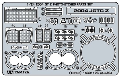 Tamiya - 2004 GT Z Fotoätzteile Tamiya - 2004 GT Z Fotoätzteile